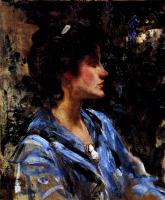 James Jebusa Shannon - Young Woman In Blue